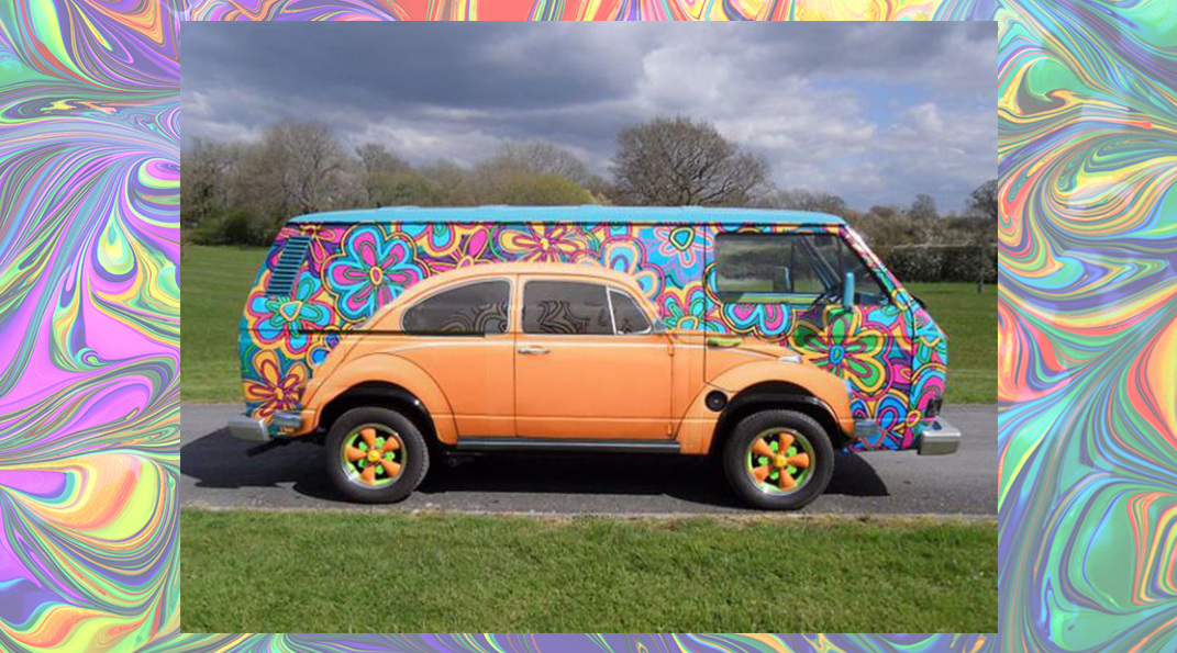 This groovy VW camper van optical illusion is wild