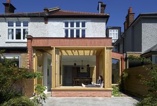 brick rear semi detached house extension