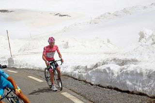 Kruijswijk after his crash on the Colle dell'Agnello downhill during the 19th stage of the 99th Giro d'Italia