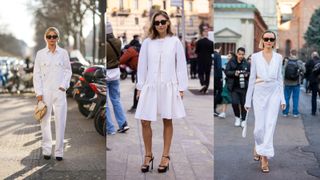 street style what to wear to a bridal shower all white