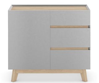 grey cabinet with white background