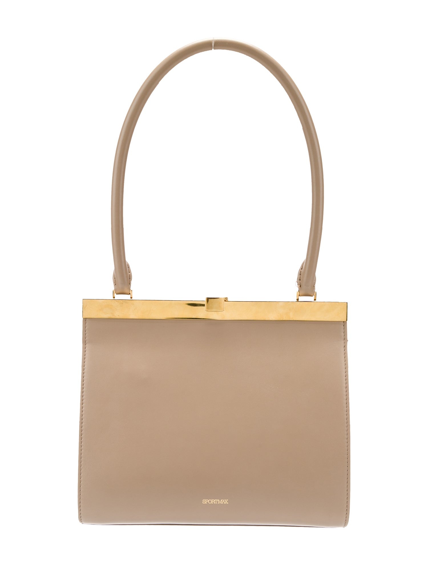 Sportmax tan top-handle bag