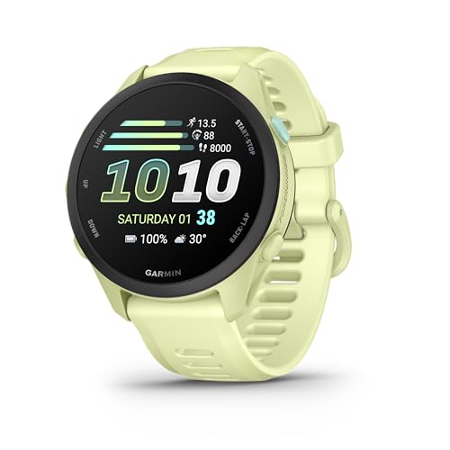 Garmin Forerunner 70, 43mm Gps Running Smartwatch, Citron | Amoled, Lightweight, Easy to Use, Hrv Status, 80+ Sports Apps, Safety & Tracking Features, Up to 13 Days Battery Life