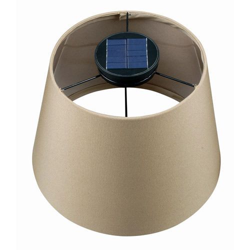 Kenroy Home Landfall image: The solar panel is located on the lampshade.