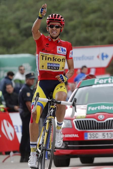 Alberto Contador (Tinkoff-Saxo) wins stage 16 at the Vuelta a Espa&ntilde;a