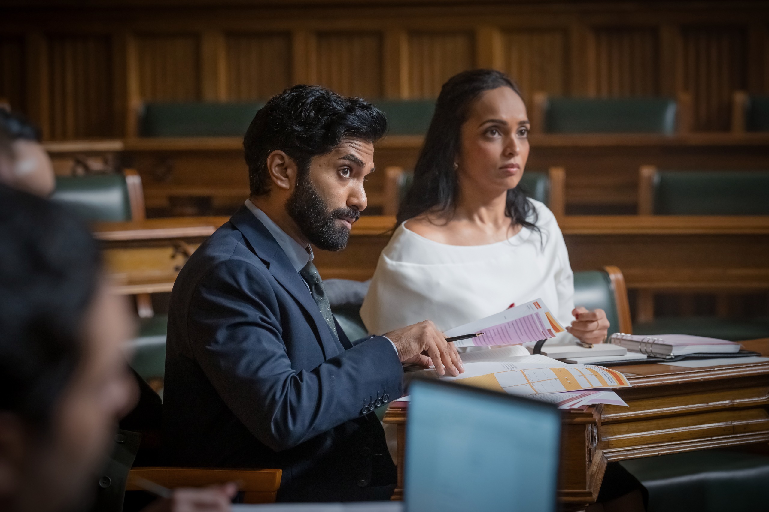 Neal (DANNY ASHOK); Zoya (SHALINI PEIRIS) in The Split Up