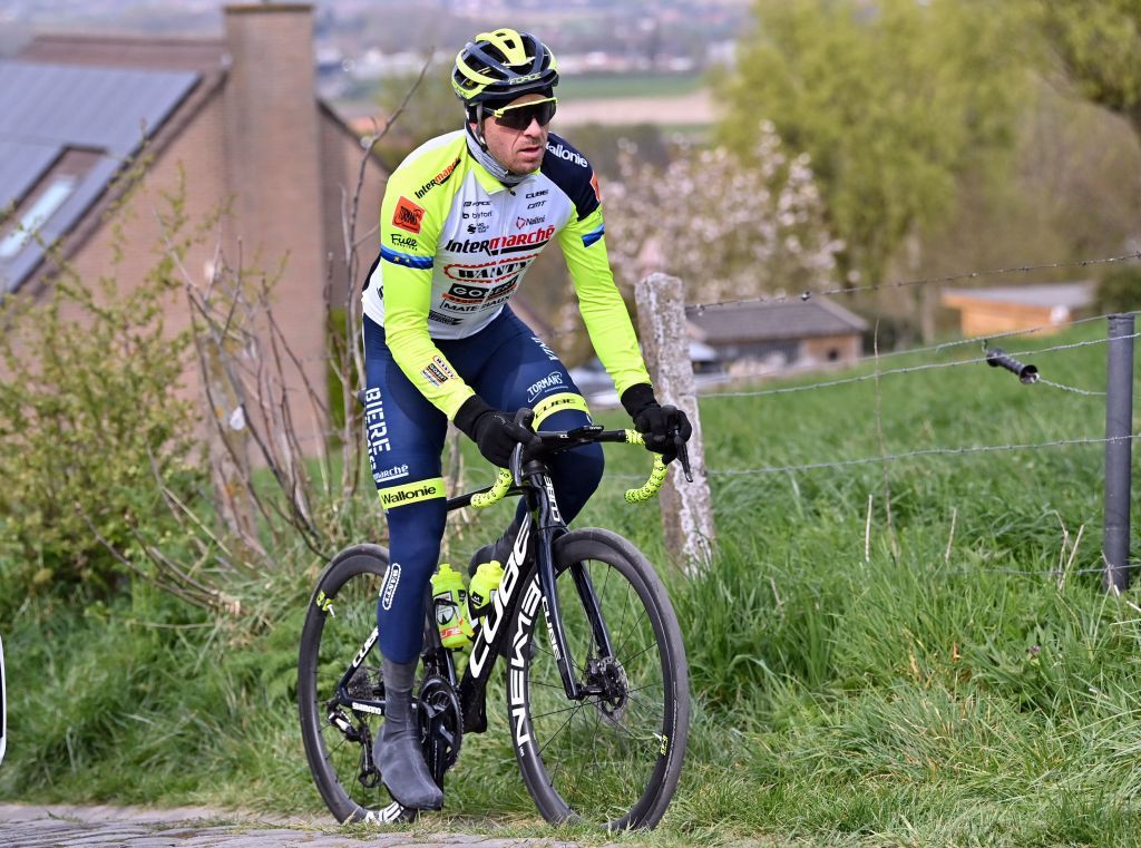 Alexander Kristoff Intermarche Wanty Gobert a training session on the track of the Ronde van Vlaanderen cycling race Thursday 31 March 2022 The 106th edition of the cycling race will take place on Easter Sunday 03 April BELGA PHOTO DIRK WAEM Photo by DIRK WAEM BELGA MAG Belga via AFP Photo by DIRK WAEMBELGA MAGAFP via Getty Images