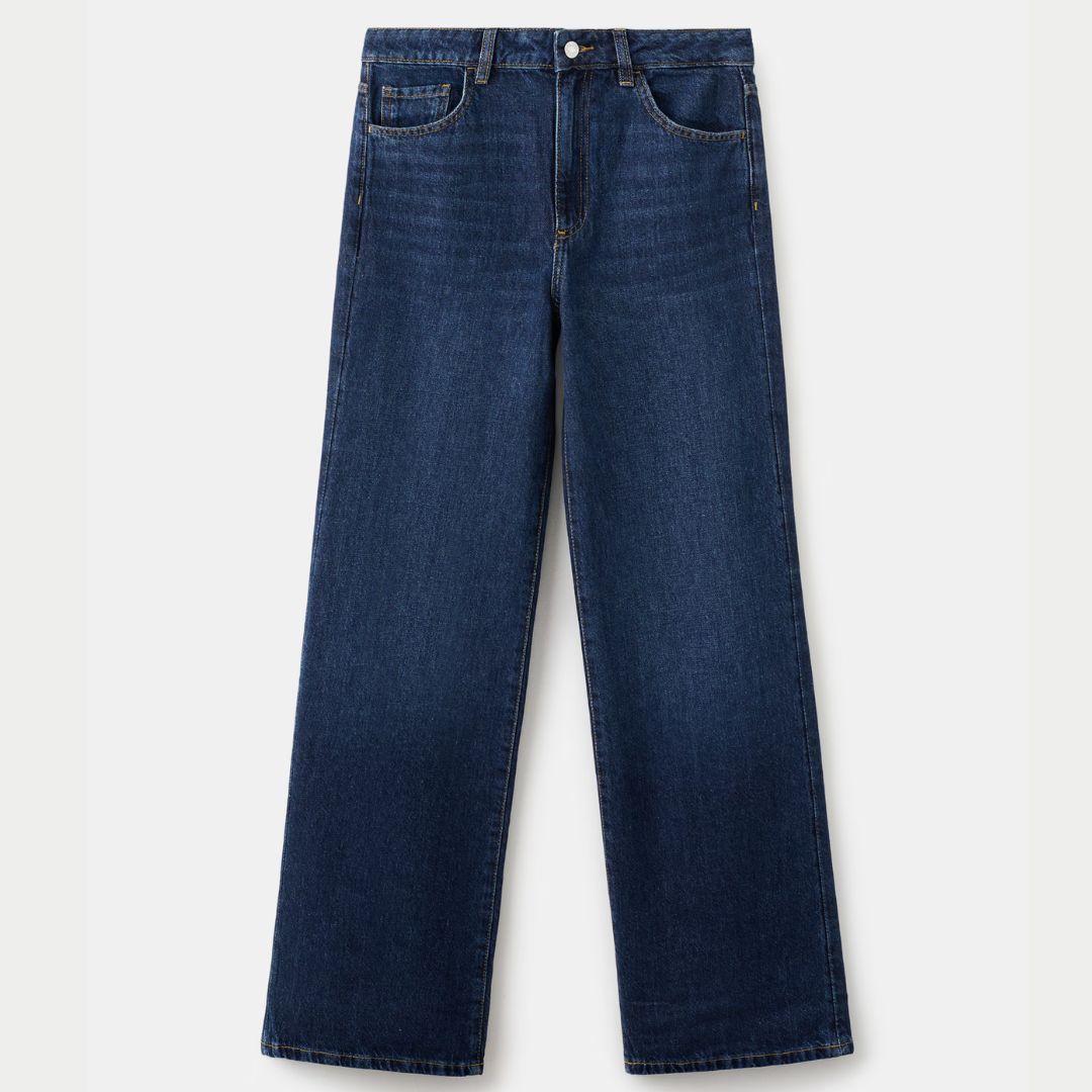 Mango Danila High-Waisted Wide-Leg Jeans