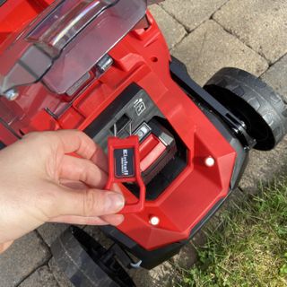 Einhell cordless lawn mower safety key