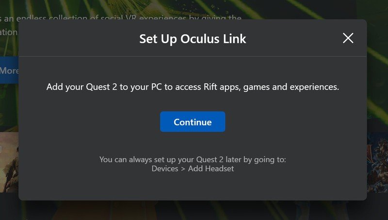 Software Oculus Link Rift