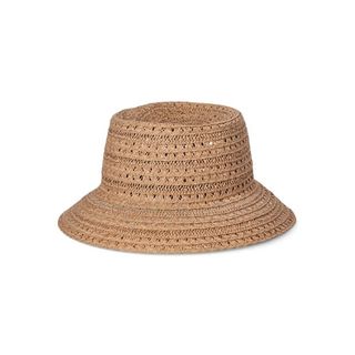 Time and Tru Women's Paper Bucket Hat, Natural