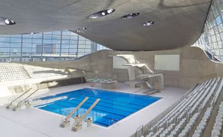 London Aquatics Centre interior pool
