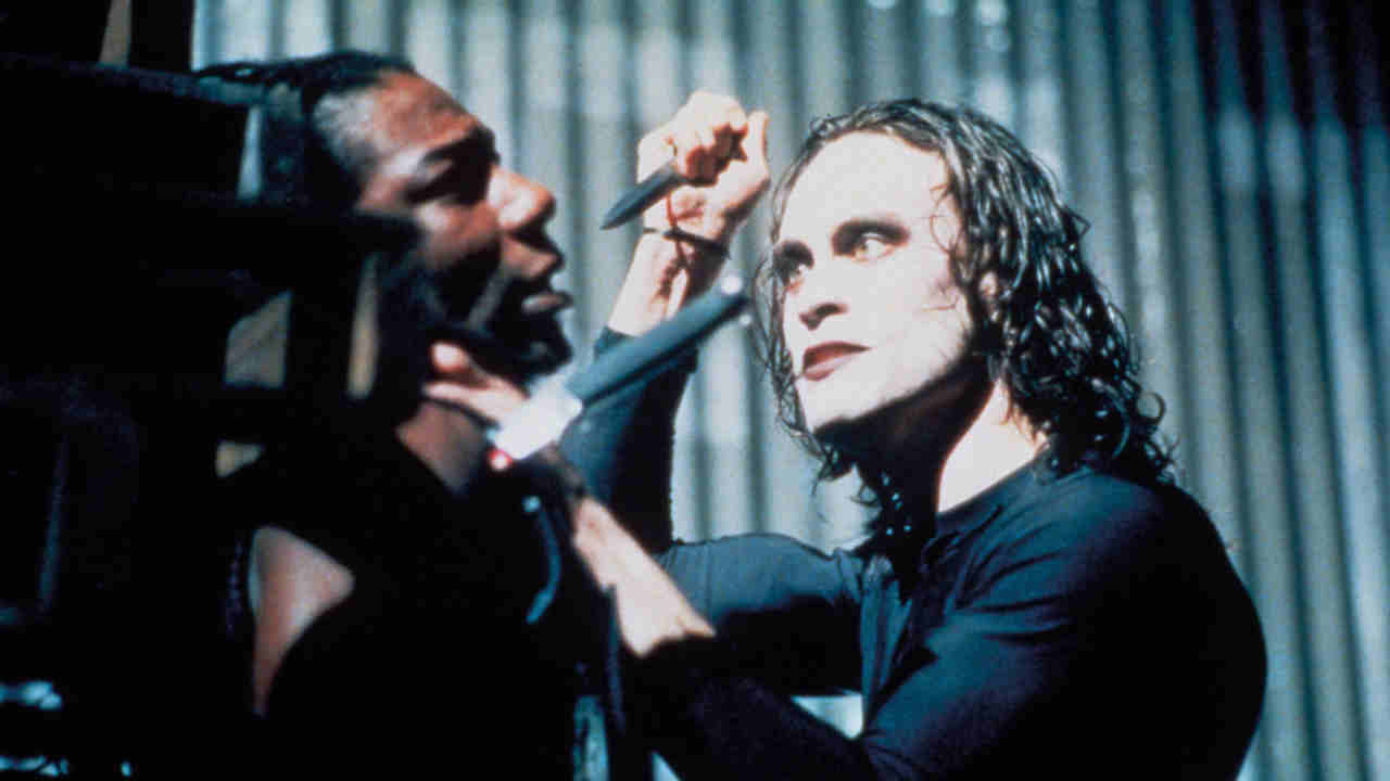 Brandon Lee appearing as Eric Draven in the movie The Crow