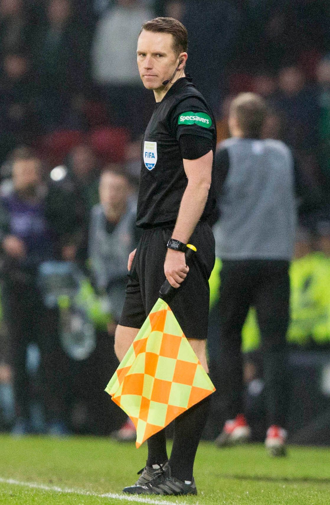 Graeme Stewart ran the line in Saturday’s Scottish Premiership game between Hibernian and Hamilton (Jeff Holmes/PA)