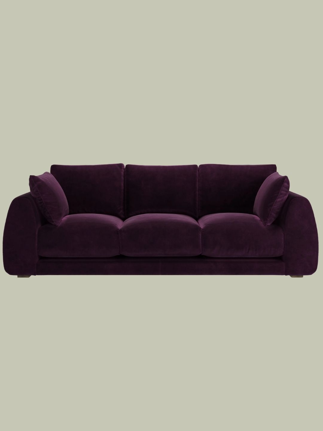 Sofa.com, Carmel 3 Seat Sofa in Damson Smart Velvet