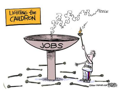 Editorial cartoon jobs economy