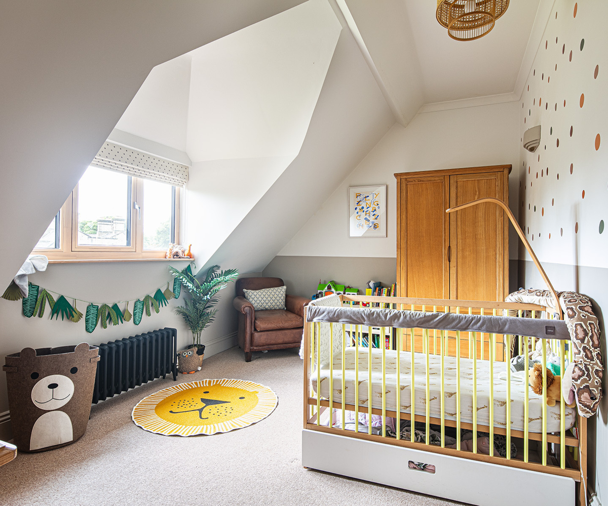 Children's bedroom with cot
