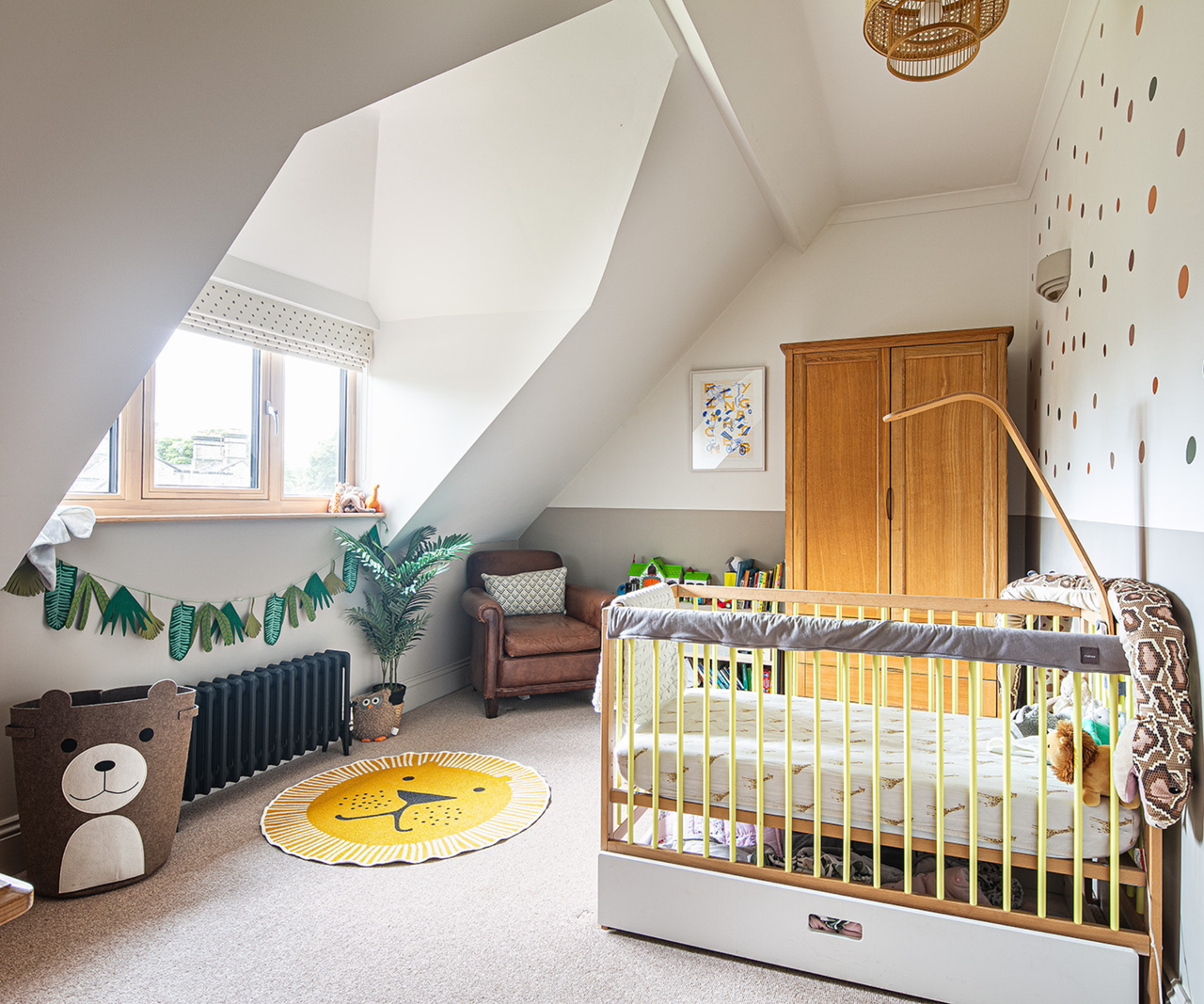 Children's bedroom with cot