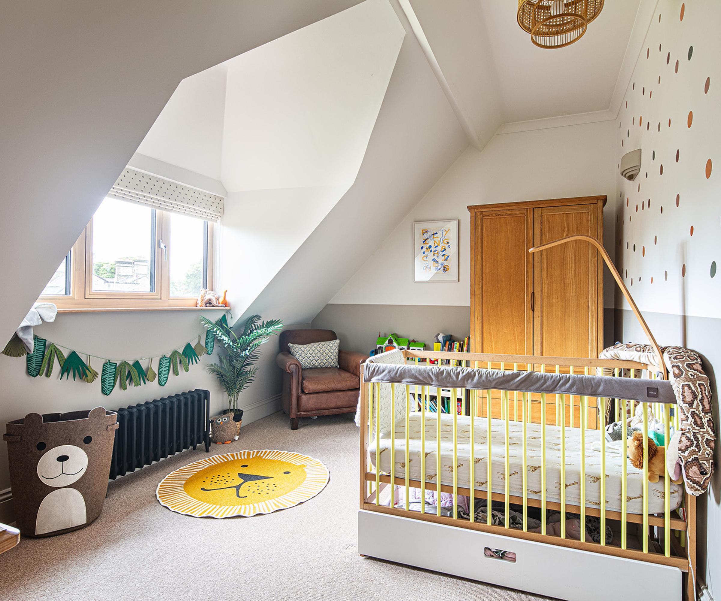 Children's bedroom with cot