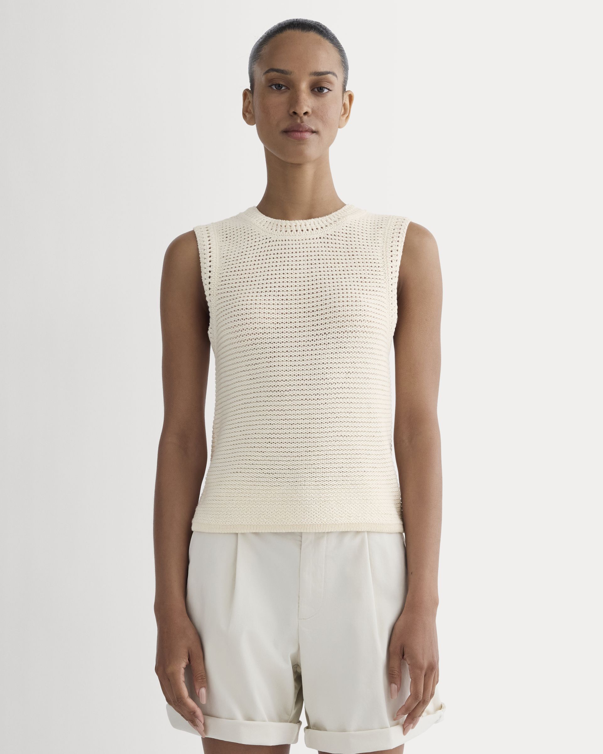 everlane, The Organic Cotton Open-Stitch Tank