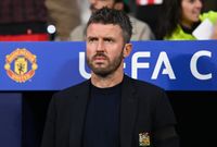 Manchester United boss Michael Carrick looking solemn.
