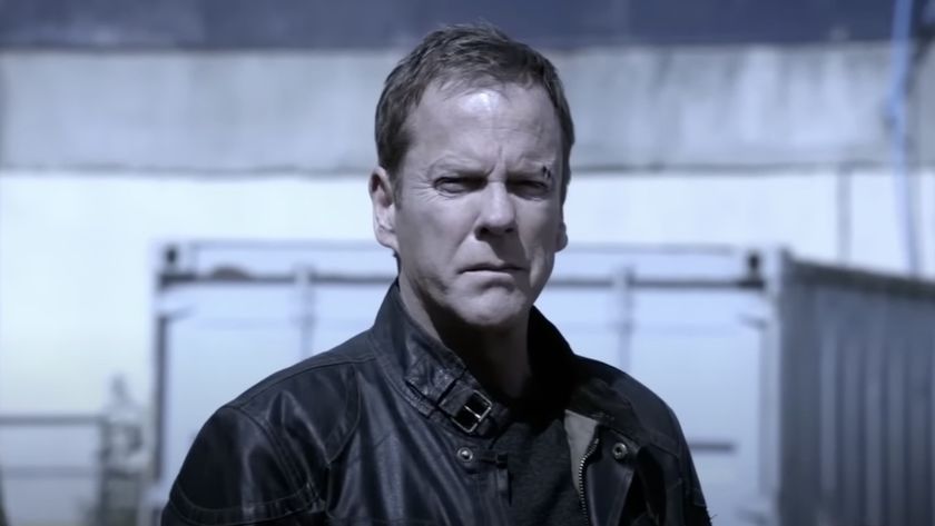 Kiefer Sutherland&#039;s Jack Bauer in black leather jacket in final scene of 24: Live Another Day