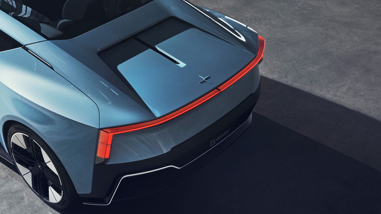 Close-up of the Polestar O2's tail lights