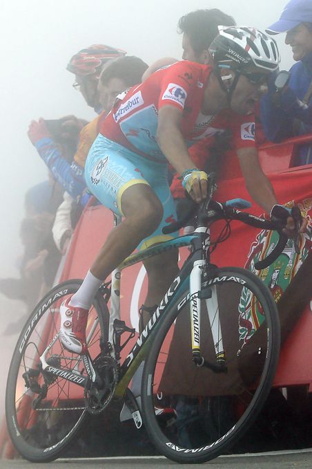 Fabio Aru (Astana) in action on the final climb