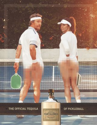 matthew mcconaughey and camila mcconaughey in an ad for pantalones organic tequila