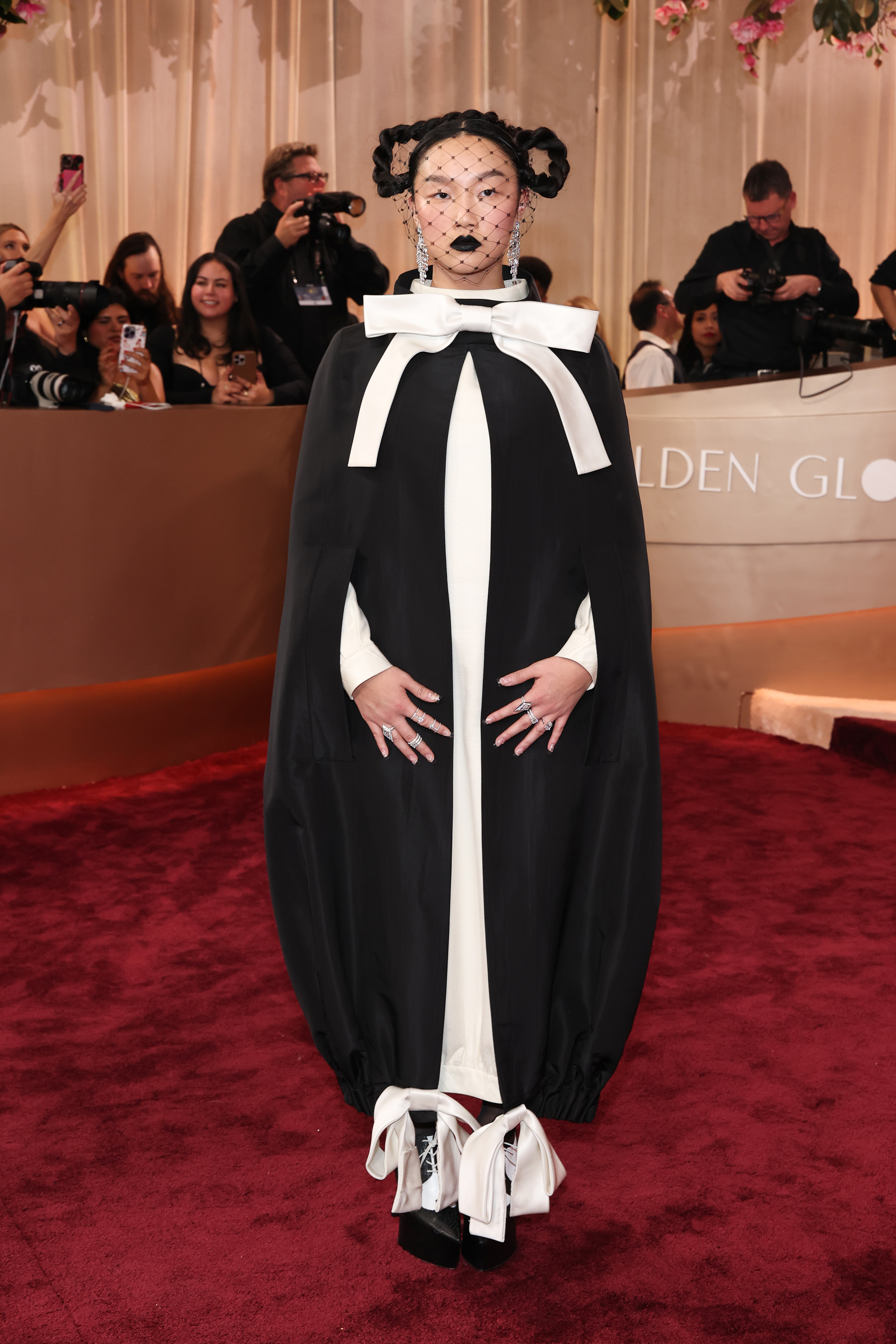 BEVERLY HILLS, CALIFORNIA - JANUARY 11: (FOR EDITORIAL USE ONLY) Audrey Nuna attends the 83rd Annual Golden Globe Awards at The Beverly Hilton on January 11, 2026 in Beverly Hills, California. (Photo by Amy Sussman/Getty Images)
