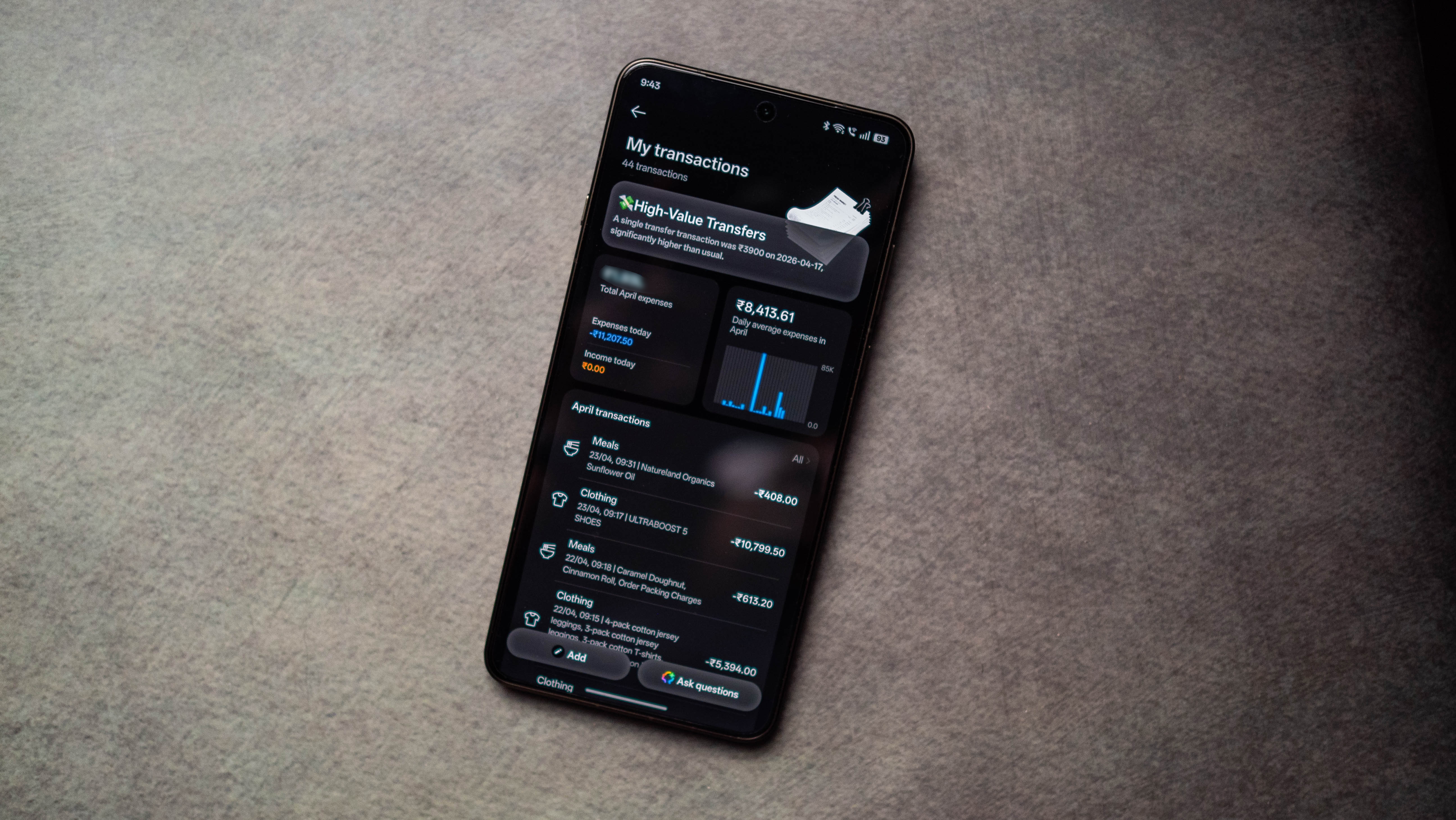 AI Bill Manager on the Find X9 Ultra