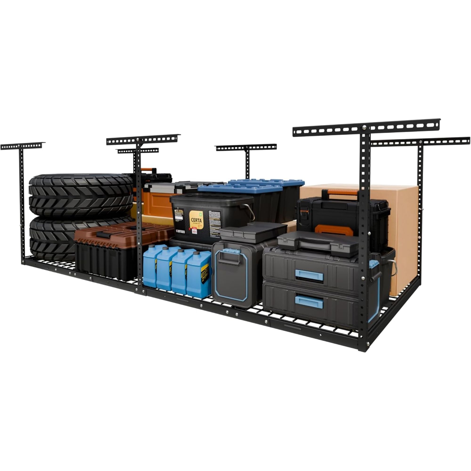 FLEXIMOUNTS 4x8 Overhead Garage Ceiling Storage Rack