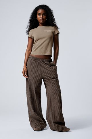 Low Loose Cotton Trousers