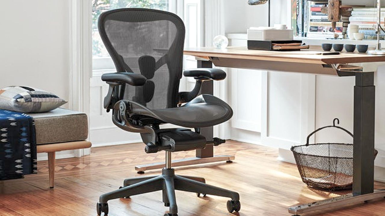 Herman Miller Aeron chair in a home office