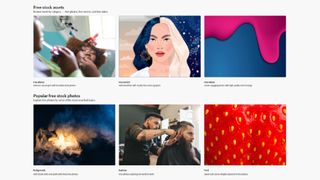 Selection of stock images on Adobe website