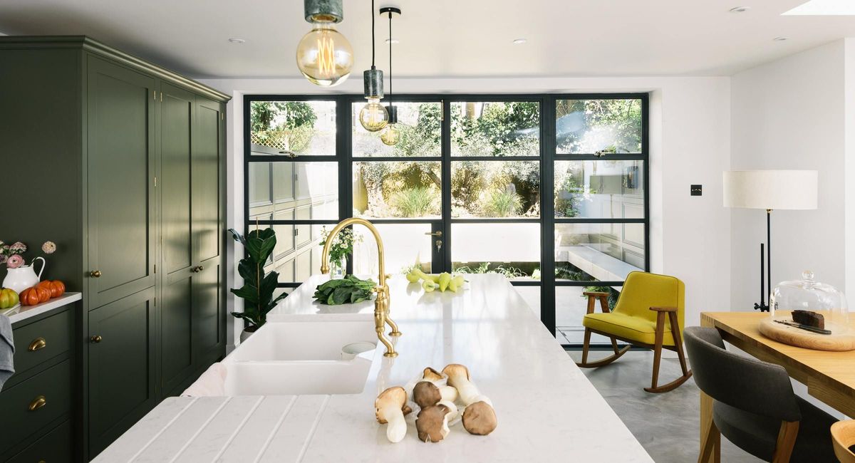 Kitchen Box Window Extends Beyond the Walls for Added Space and Light