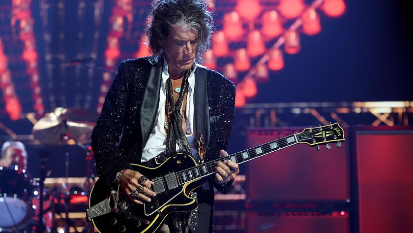 LOS ANGELES, CALIFORNIA - NOVEMBER 08: Joe Perry performs onstage during the 2025 Rock &amp; Roll Hall of Fame Induction Ceremony at Peacock Theater on November 08, 2025 in Los Angeles, California. (Photo by Kevin Mazur/Kevin Mazur/Getty Images for RRHOF)