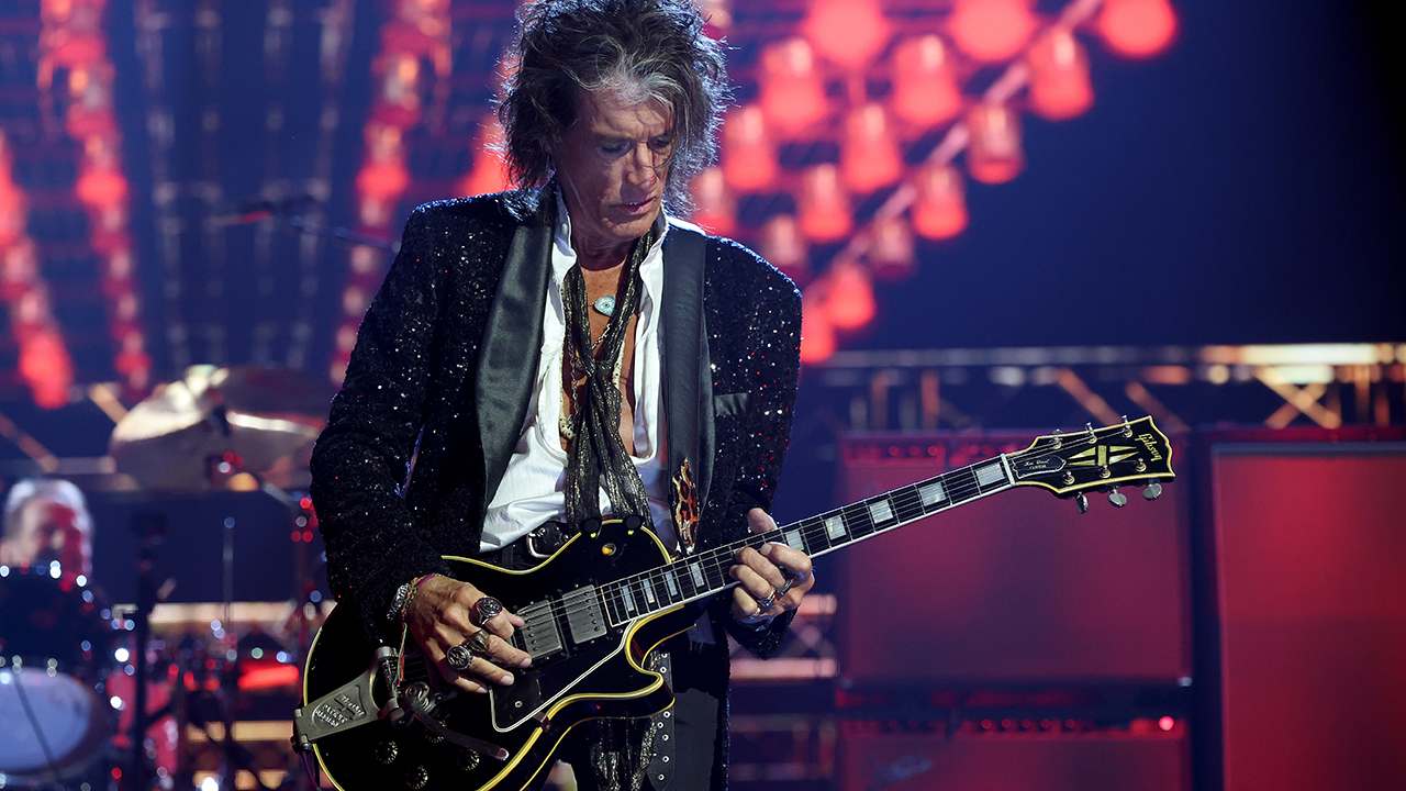 Joe Perry performs onstage during the 2025 Rock &amp; Roll Hall of Fame Induction Ceremony at Peacock Theater on November 08, 2025 in Los Angeles, California. (Photo by Kevin Mazur/Kevin Mazur/Getty Images for RRHOF)