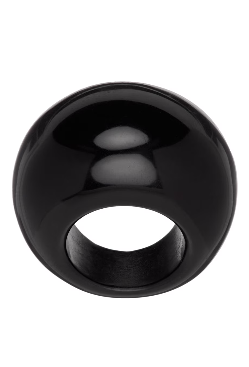 Black Onyx Donut Ring