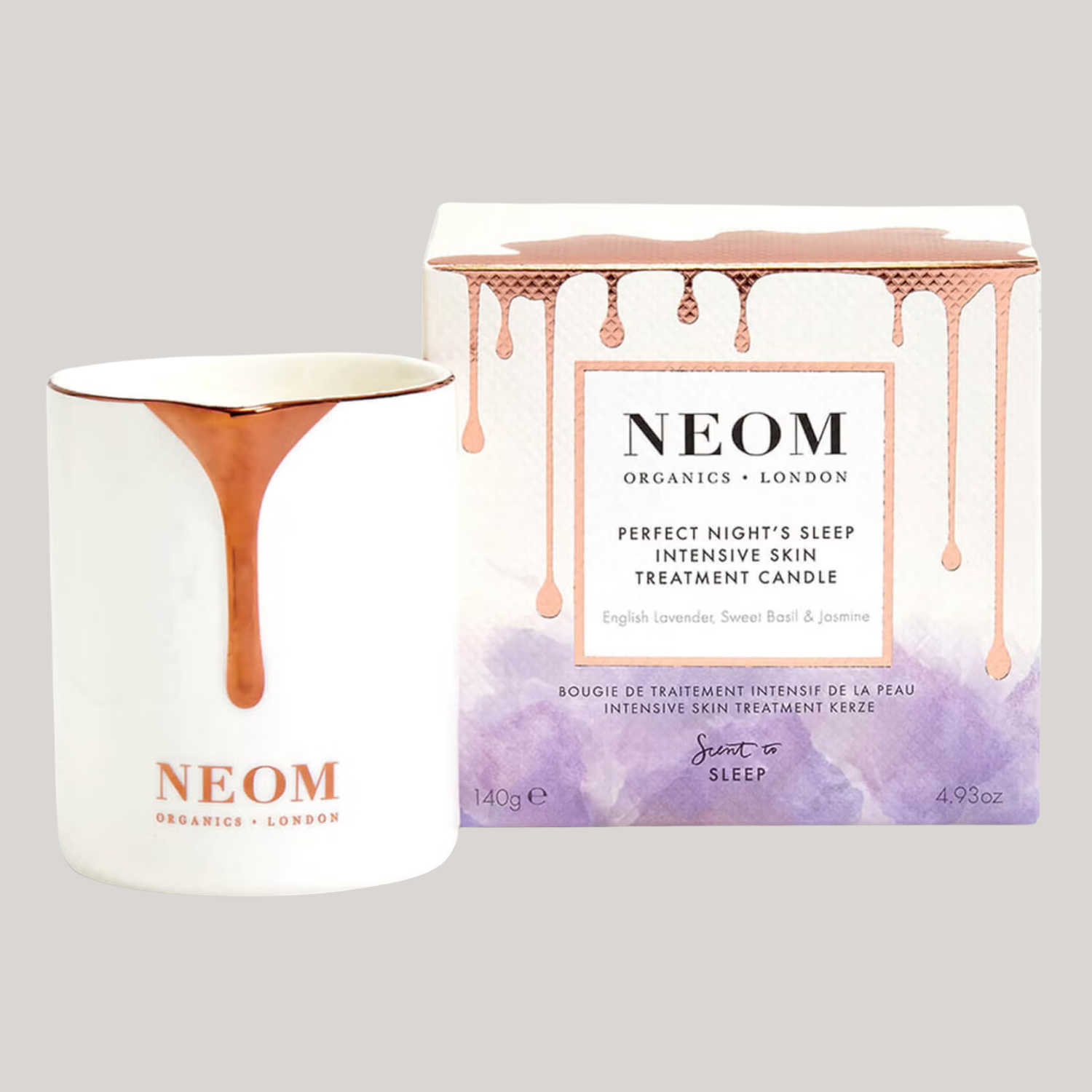 A massage candle in a ceramic vessel