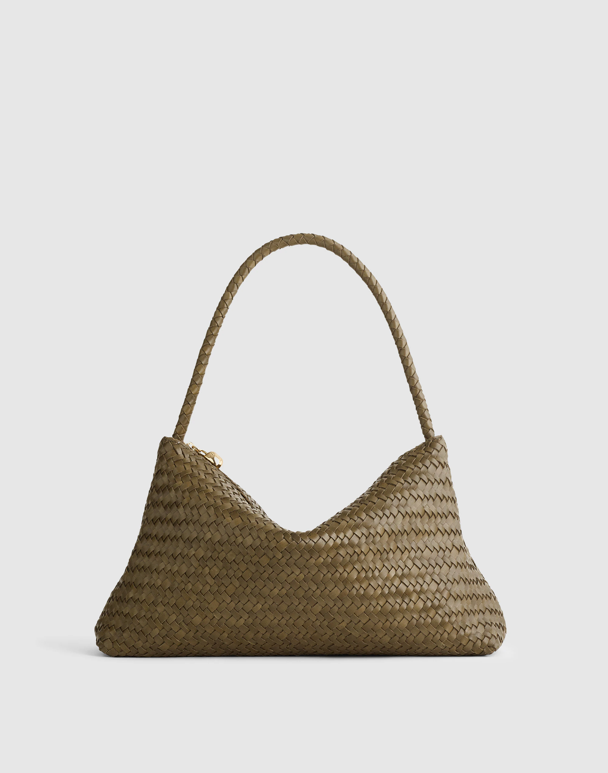 The Signature Woven Zip Top Shoulder Bag