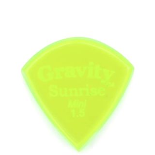 Best guitar picks: Gravity Picks Sunrise Mini Polished Fluorescent Green