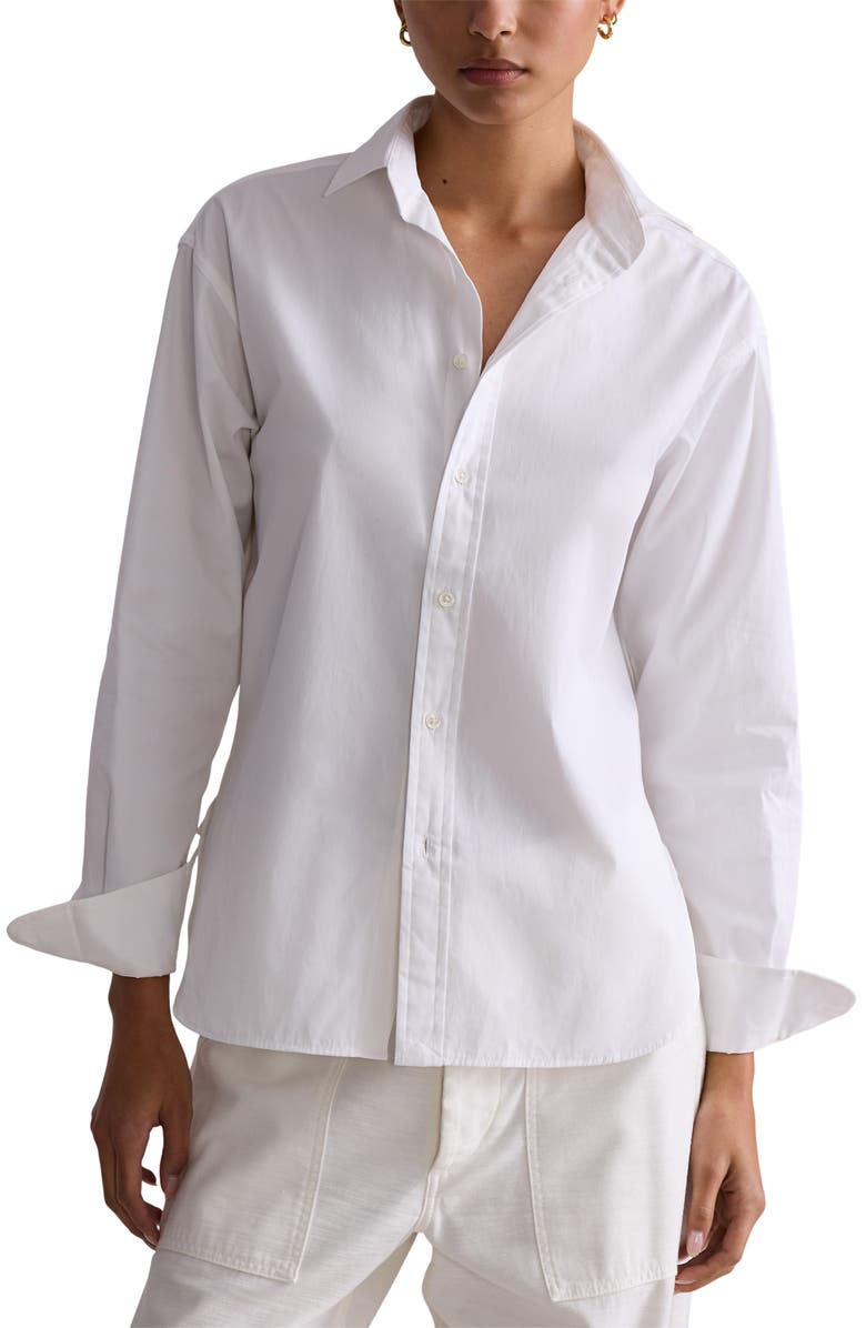 Relaxed Fit Cotton Button-Up Shirt