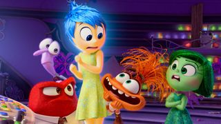 Fear, Anger, Joy, and Jealousy react differently to Anxiety's arrival in Inside Out 2