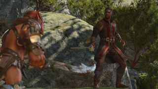 Baldur's Gate 3 warlock wyll fighting goblin