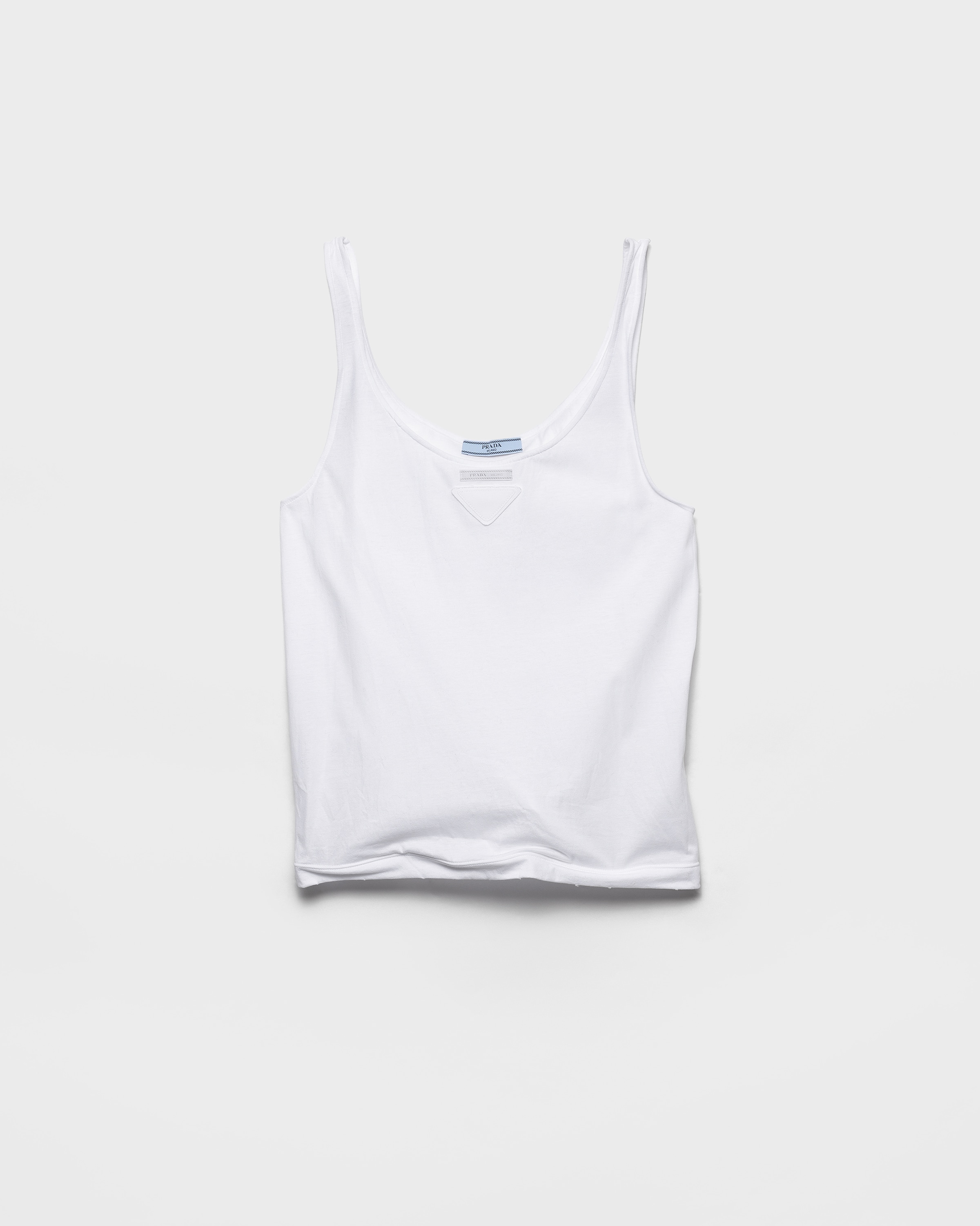 Cotton Jersey Tank Top White