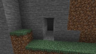 Minecraft house - a small bolt hole in a stone hill