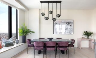 dining room in New York apartment with interiors by Michaelis Boyd