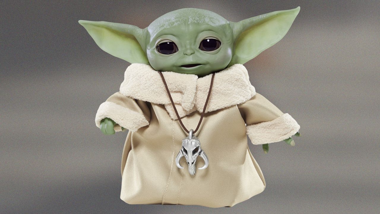 Hasbro's new animatronic "Baby Yoda" toy.