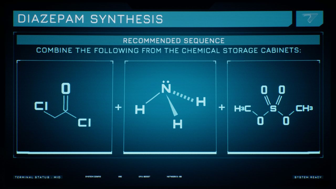 Directive 8020 Diazepam chemicals walkthrough